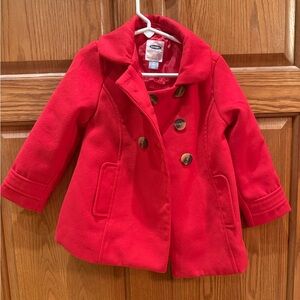 Old Navy Vibrant Red Kids Pea Coat